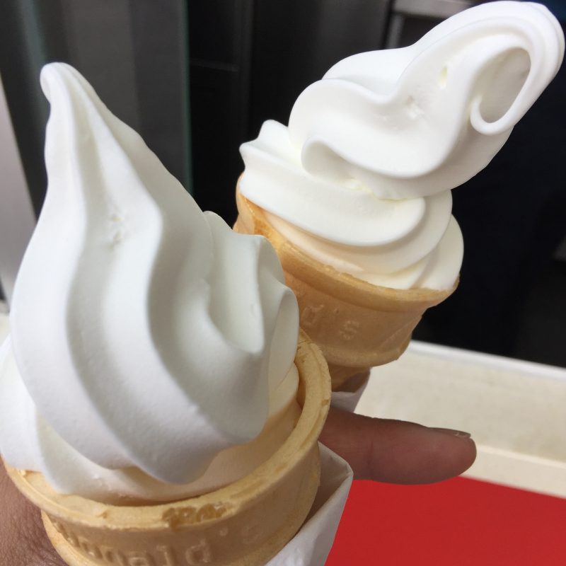 Crème glacée molle vanille